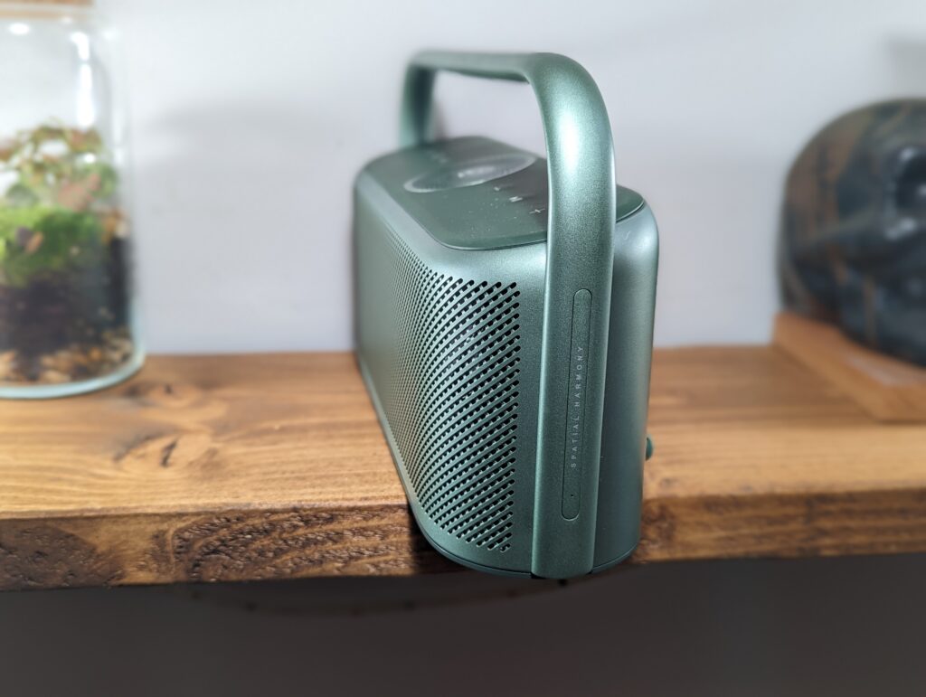 Anker Soundcore Motion X600 Review side shot - Anker Soundcore Motion X600 Review – Hi-Res Portable Bluetooth Speaker with Spatial Audio