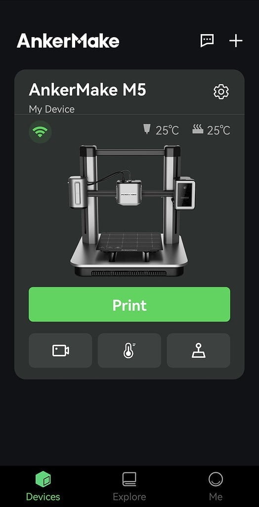 M5 App DevicesScreen - AnkerMake M5 Review - An Exceptionally Good 3D Printer