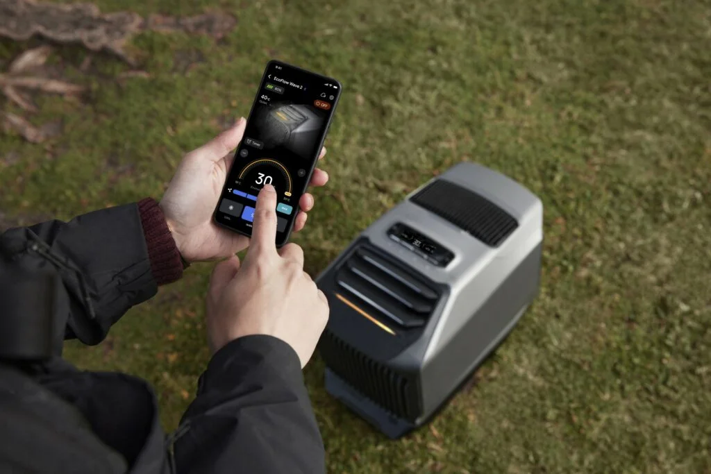 WAVE 2 App Control - EcoFlow Wave 2 Portable Air Con for Off-Grid Living Launched for £1049 – Add on battery priced at £799