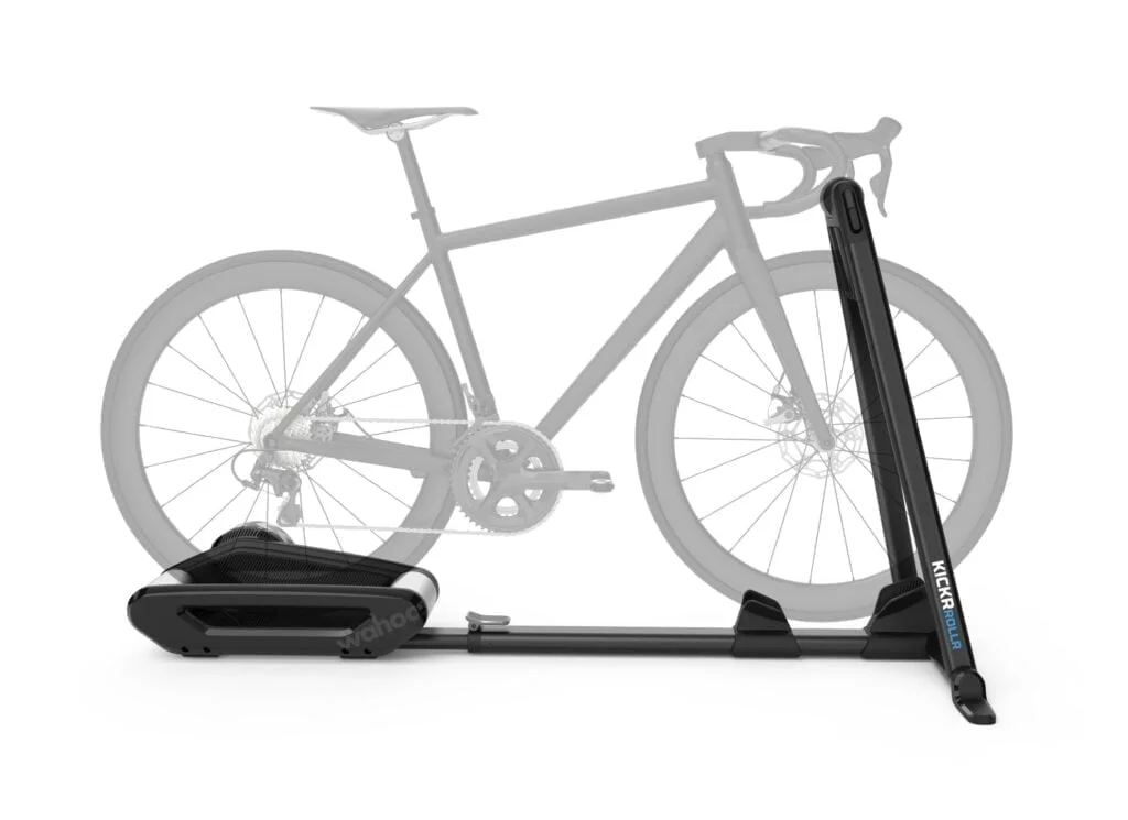 Wahoo KICKRROLLR WFBKTR9B DriveSide withBike - Wahoo KICKR ROLLR now works with Wahoo RGT and Zwift without a power meter