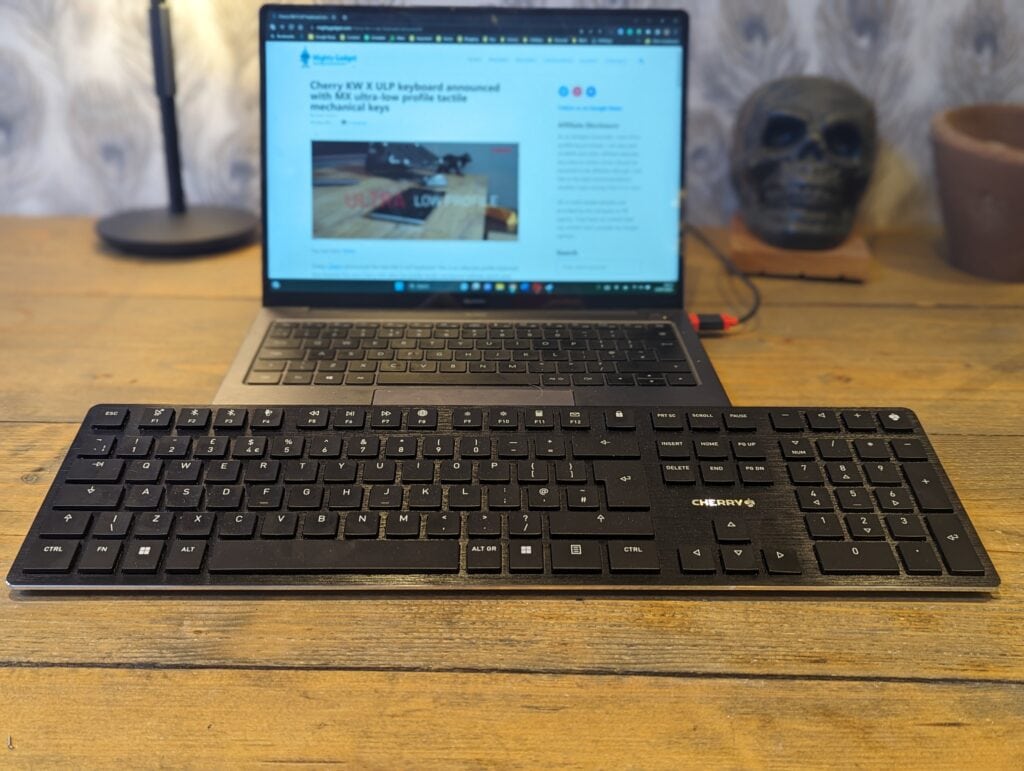 CHERRY KW X ULP Keyboard In use - CHERRY KW X ULP Keyboard Review - Mechanical ultra-low profile keyboard with a high price tag