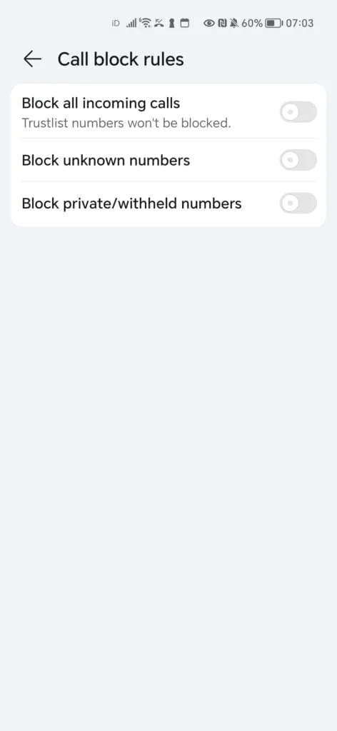 block unknown numbers on Android 2 - How do I withhold my mobile number? Hide caller ID on UK phones