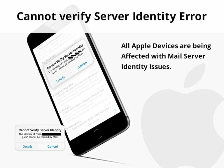 How to fix SSL warnings for emails on the Apple iPhone & iPad – Cannot Verify Server Identity Error