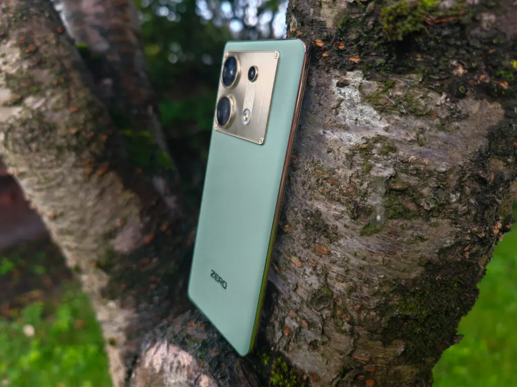 Infinix Zero 30 5G Review Rear of phone showing rome green and gold accents - Infinix Zero 30 5G Review vs Zero Ultra & Note 30 VIP