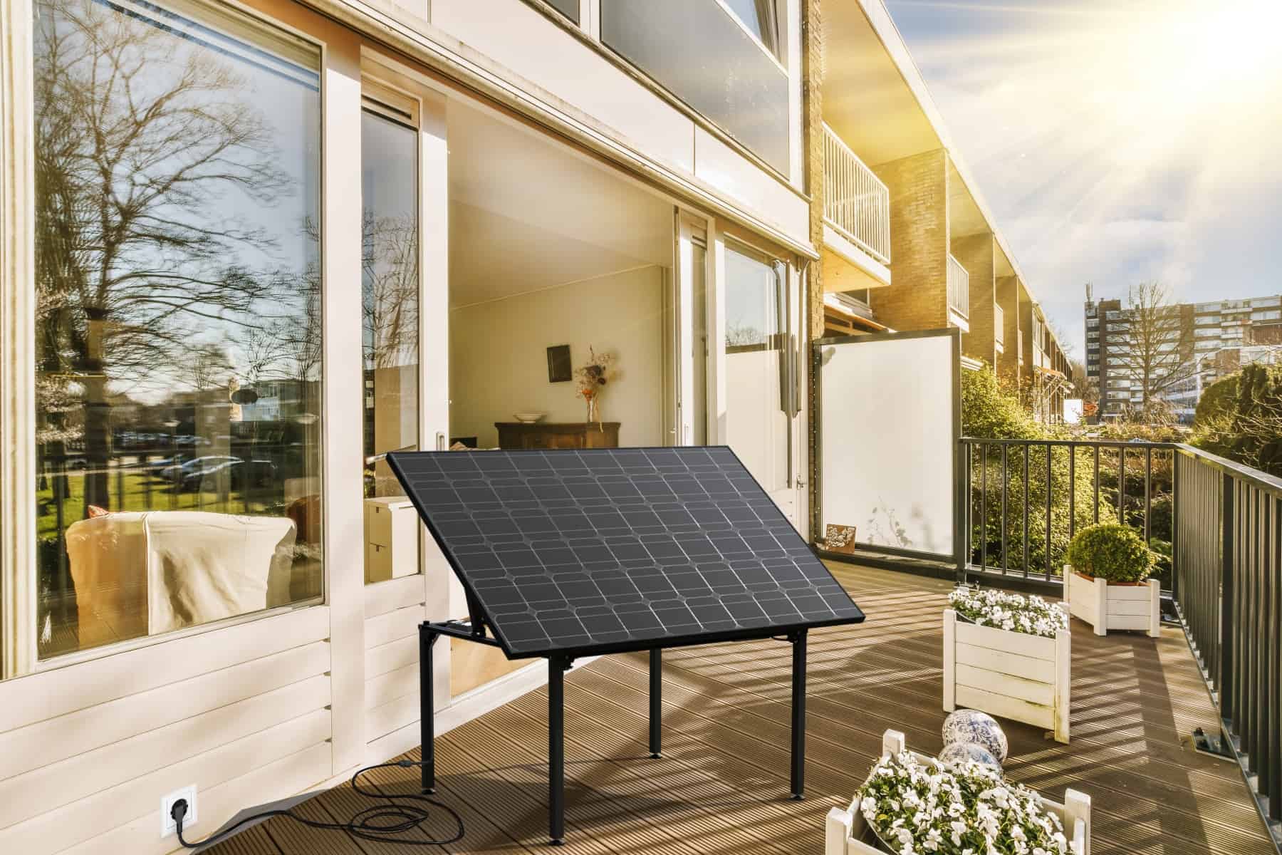 Technaxx Solar Table Power Plant Announced at IFA 2023 – A 410W solar panel integrated into a table priced at €830