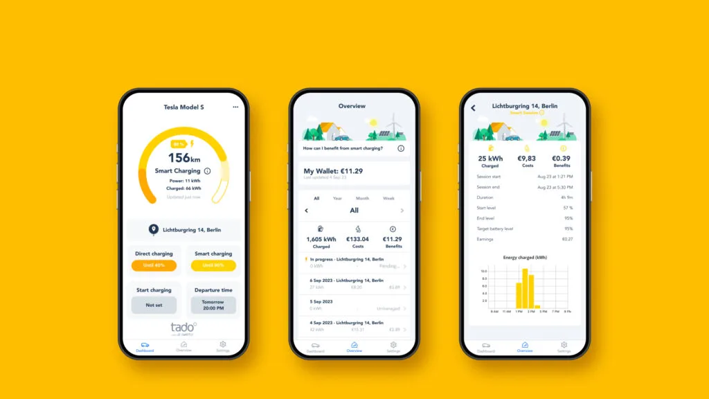 smart charging app screens 2 EN - Tado Smart Charging Solution launched for electric cars & claims to save €300 per year
