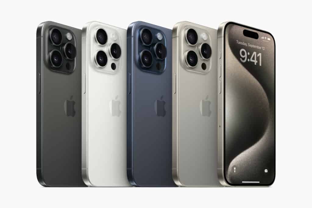 Apple iPhone 15 Pro lineup color lineup geo 230912 1 - Apple iPhone 15 Series Launched – Now with USB-C & Titanium Frame