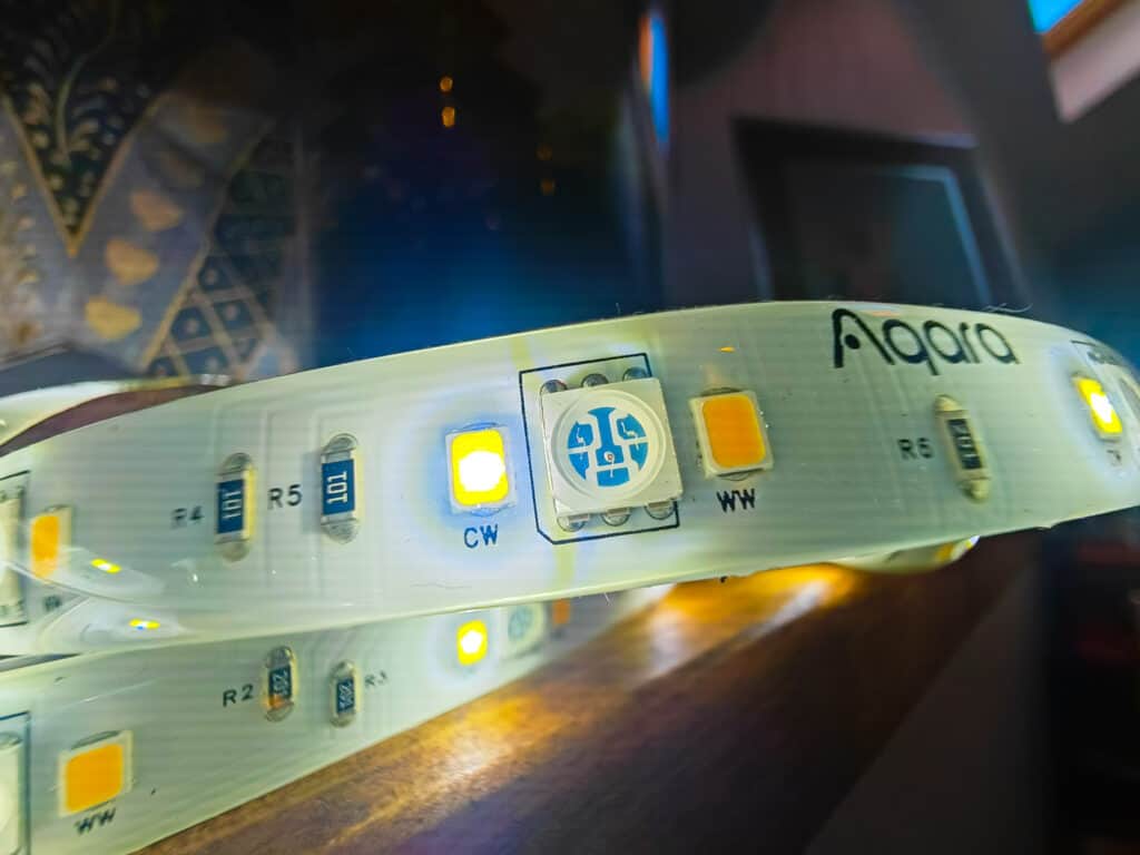 Aqara LED Strip T1 Cold White LED 1 - Aqara LED Strip T1 Review - RGBCCT Segmented / Gradient Light Strip with Matter & HomeKit Support
