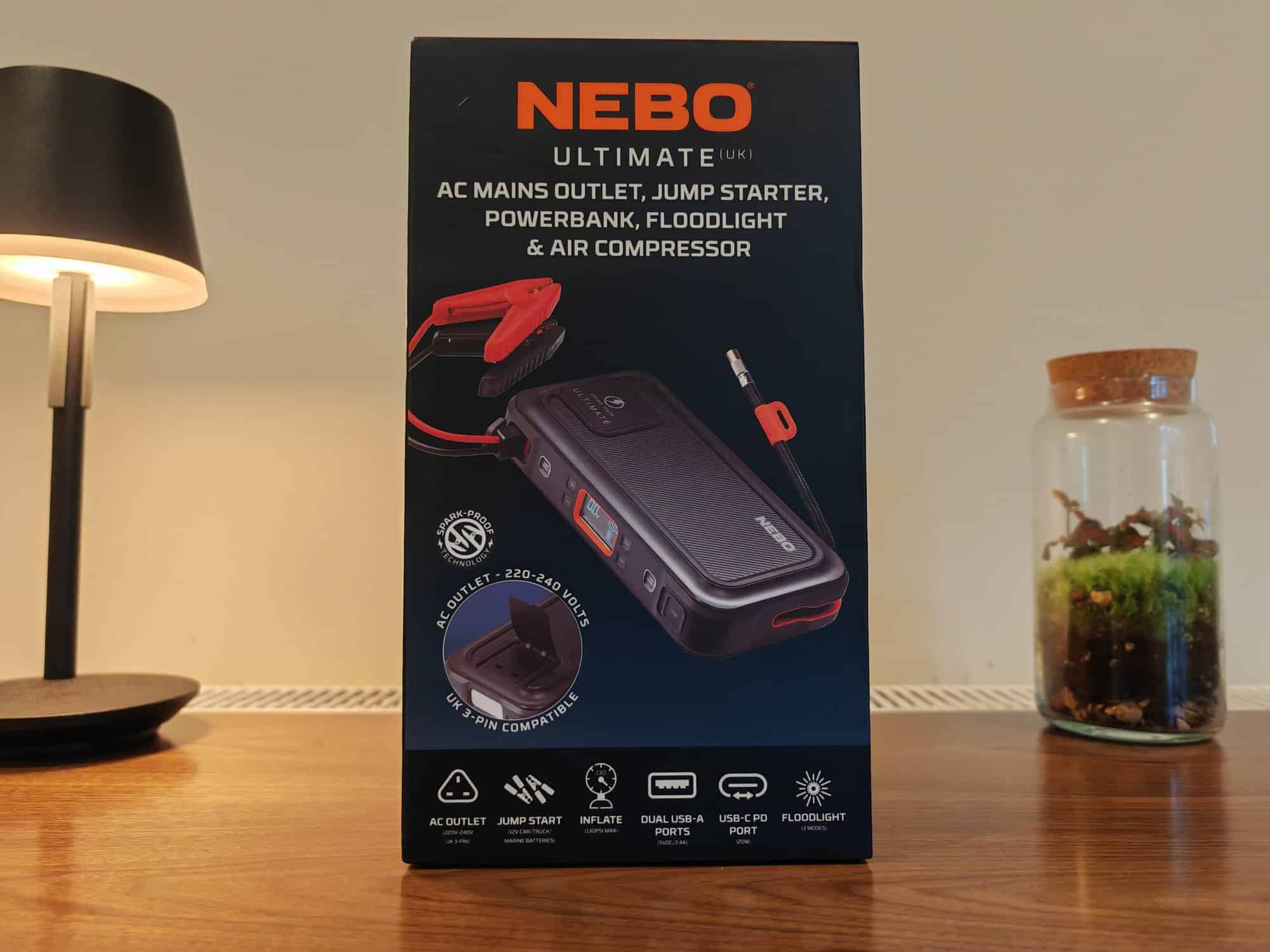 Nebo Ultimate Multi Voltage Power Pack Review – An innovative power bank with a 1500A jump start, 130psi air compressor, AC outlet, USB ports and floodlight