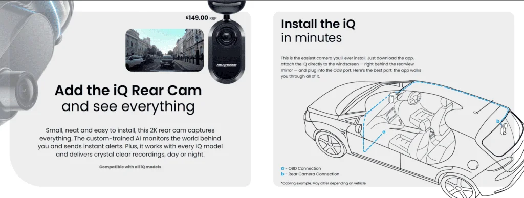 Nesxtbase Iq installation and read camera - Nextbase iQ Smart Dash Cam Announced Priced from £349 With Advanced Always-On Monitoring & Real-Time Access Anywhere