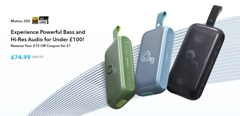 Soundcore Motion 300 Portable Bluetooth Speaker Launches on 31st October. Get £15 During Presale