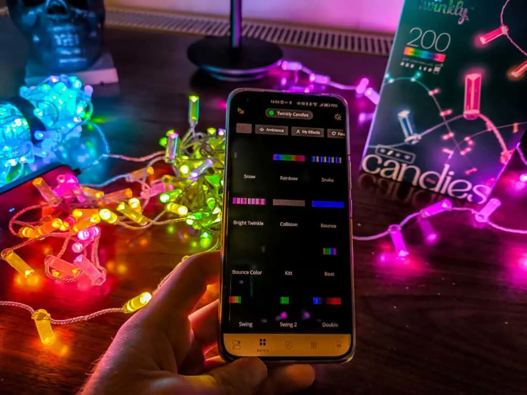 Twinkly Candies Review Light Effects 2 - Twinkly Candies Review - USB-C power makes these smart string lights much more versatile for holiday decorations