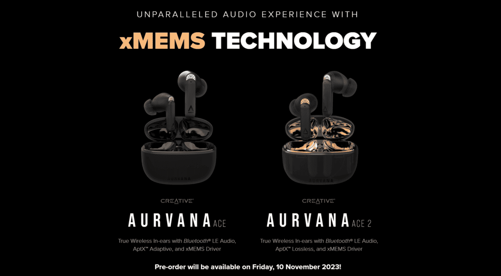 Creative Aurvana Ace series 2 - Creative Launches Next-Generation Aurvana Ace True Wireless Earbuds with Groundbreaking MEMS-Based Drivers