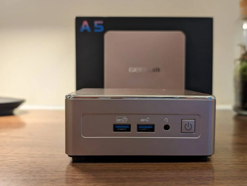 Geekom A5 Mini PC Review Front Panel - Geekom A5 Mini PC Review: An affordable NUC with AMD Ryzen 7 5800H