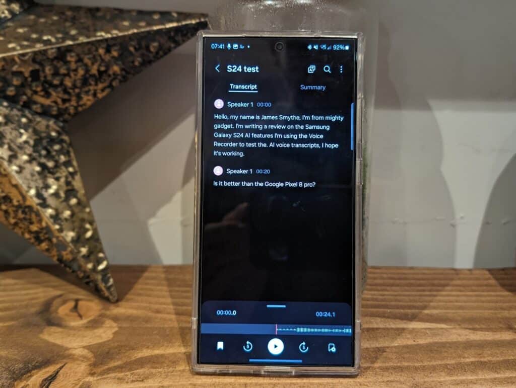 Samsung Galaxy S24 Ultra Ai Features Voice Transcription