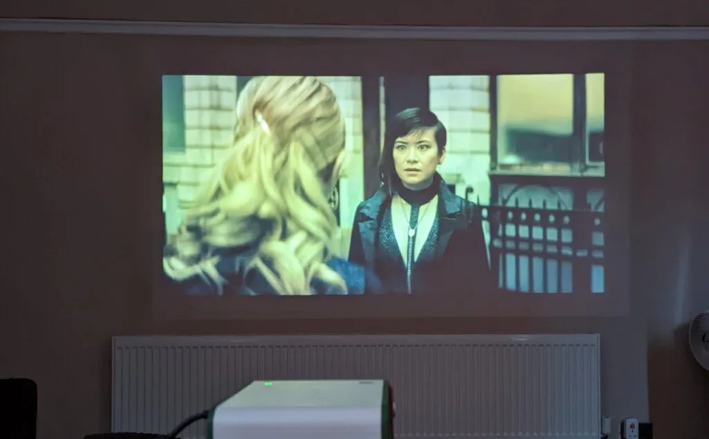 BenQ GS50 vs GV30 Projector Comparison Review – Design, Brightness, Video and Audio Quality 8 Benq GS50 Medium light video quality 1024x635 1 1