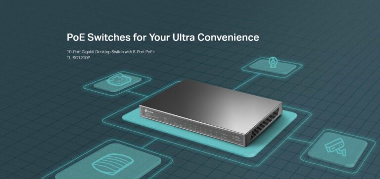 TP-Link TL-SG1210P Unmanaged 10-Port POE Gigabit Fanless Switch Review – With 8 POE ports for a total 63W budget  + 2 standard gigabit and 1 SFP