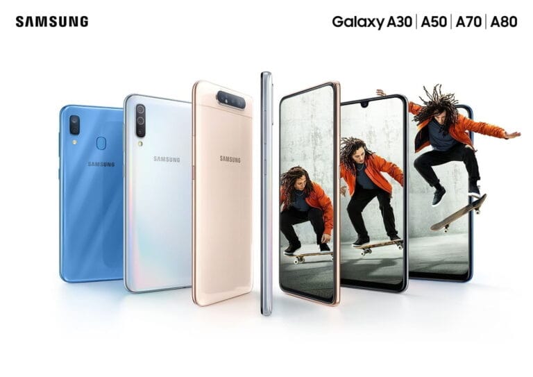 Samsung Galaxy A80 launched with sliding rotating 48MP camera and new Snapdragon 730G. Plus A70 & A40