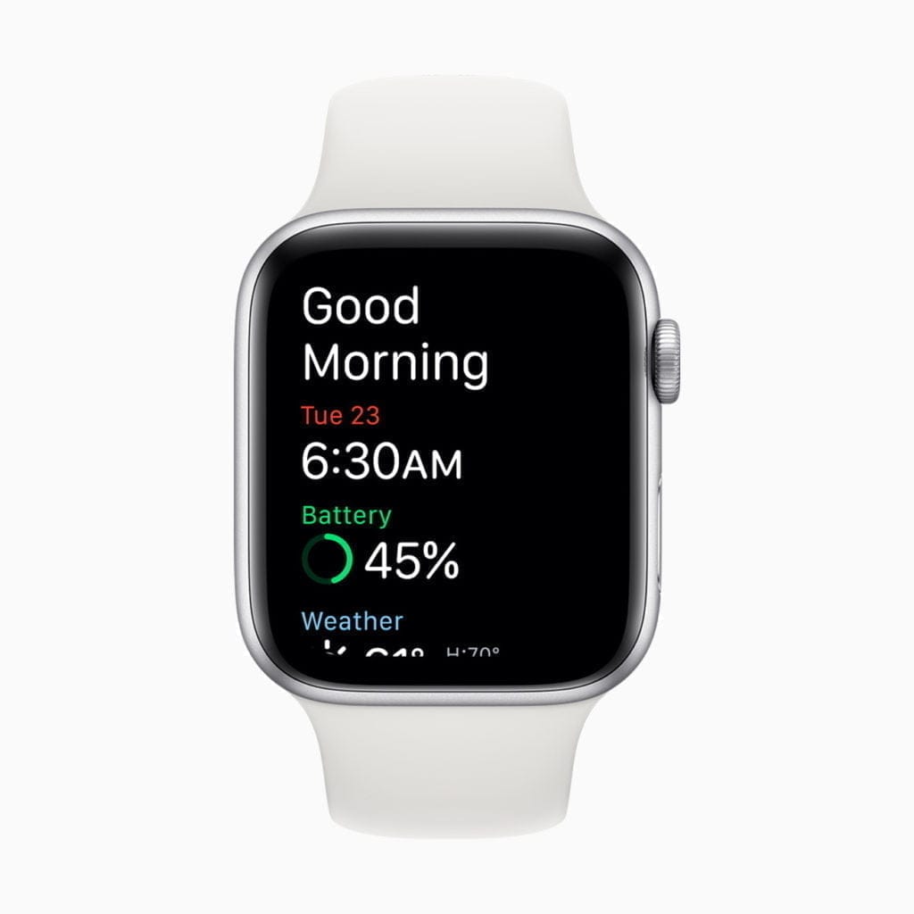 Apple watchOS 7 vs Apple watchOS 6 – What's new? How to get & install it? And compatible watches - FAQ 5 Apple watch watchos7 good morning watchface 06222020 1024x1024 1