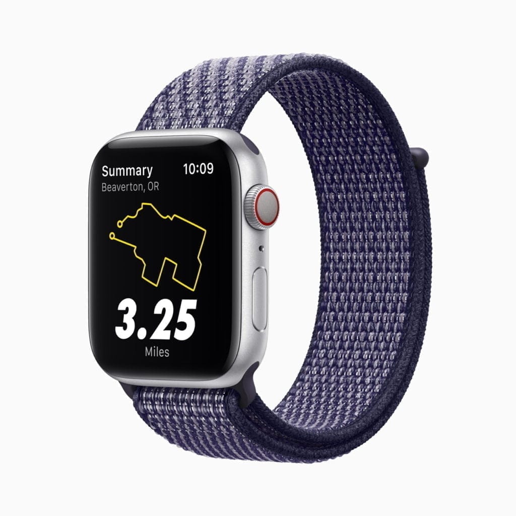 Apple watch series 6 aluminum silver case nike watch purple band 09152020 1024x1024 1