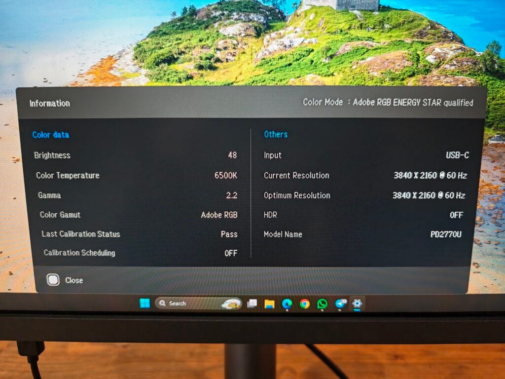 BenQ Creative Pro PD2770U Calibration and Set Up 3