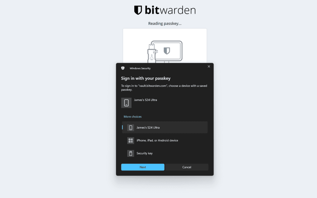 Passkey vs Password? What is a Passkey, and how do I use them on eBay, Facebook, and WhatsApp? 5 Bitwarden Passkey 2 1024x641 1