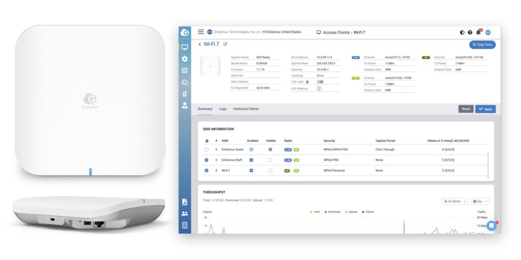 Affordable Wi-Fi 7 Access Point Comparison: Ubiquiti Unifi U7 Pro vs EnGenius ECW526 vs Zyxel NWA130BE 2 EnGenius Technologies Wi Fi 7 2x2 ECW526 Access Point 1024x512 1