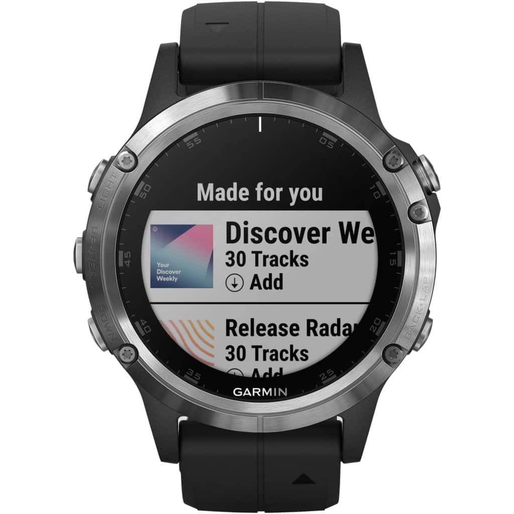 Garmin Forerunner 945 vs Fenix 5 Plus Multisport Watch Comparison 2 Garmin Fenix5Plus Spotify 2 1024x1024 1