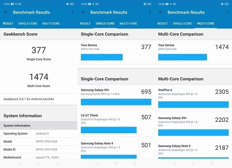 Geekbench 5 Reno 2Z 1 1