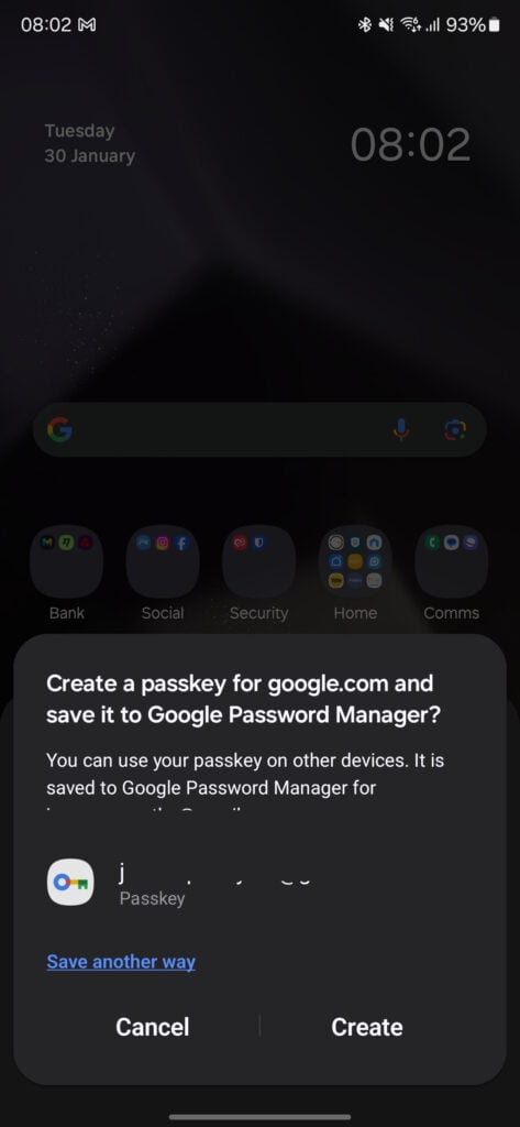 Passkey vs Password? What is a Passkey, and how do I use them on eBay, Facebook, and WhatsApp? 4 Google Passkey Mobile 473x1024 1