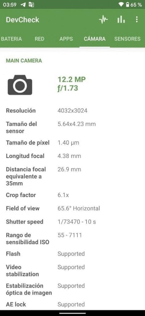 Google Pixel 4a vs 3a Benchmarks, Specification and Price 2 Google Pixel 4a Camera Specs DevCheck 1 472x1024 1