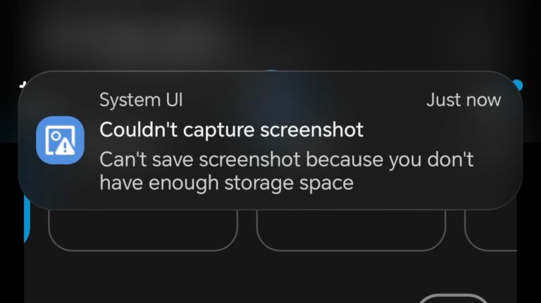 Possible Fix: Honor "Couldn't capture screenshot" "Can't Save screenshot because you don't have enough storage space" Bug 4 Possible Fix: Honor “Couldn’t capture screenshot” “Can’t Save screenshot because you don’t have enough storage space” Bug