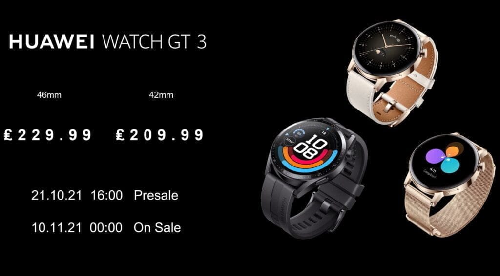Huawei Watch GT 3 vs GT 2 vs Huawei Watch 3 – New fitness focussed GT 3 46mm priced at £230, 42mm £210 14 HuaweiWatchGT3 prices g1BT133Ag9 1 1024x567 1