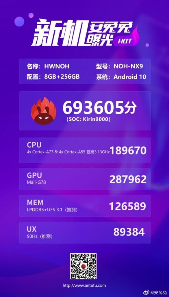Kirin 9000 antutu Benchmark2 585x1024 1