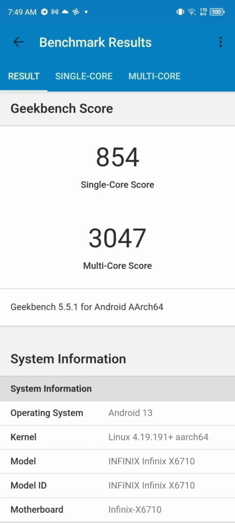 Mediatek Dimensity 8050 vs Dimensity 8100 Benchmarks – Infinix Note 30 VIP vs Realme GT Neo 3 5 Mediatek Dimensity 8050 Benchmarks on Infinix Note 30 VIP Geekbench v5 461x1024 1