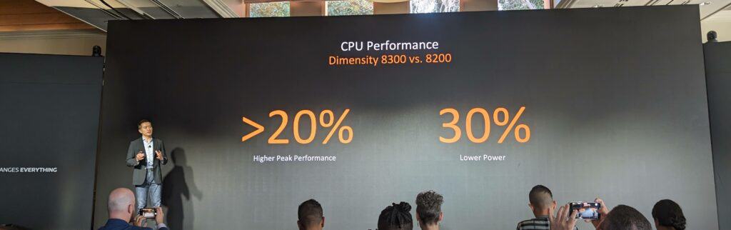 MediaTek Dimensity 8300 Announced - With upto 60% increase in GPU performance vs Dimensity 8200 5 Mediatek Dimensity 8300 CPU improvment 1024x322 1