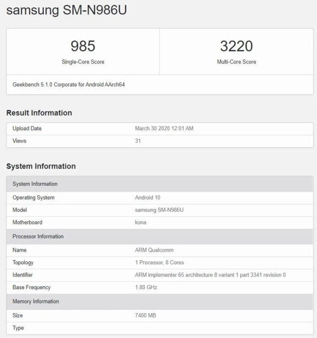 Samsung Galaxy Note 20 – Exynos 990 vs Snapdragon 865+ Geekbench Benchmarks Comparisons – New improved Exynos 990? 3 Note 20 snapdragon 865 plus geekbench