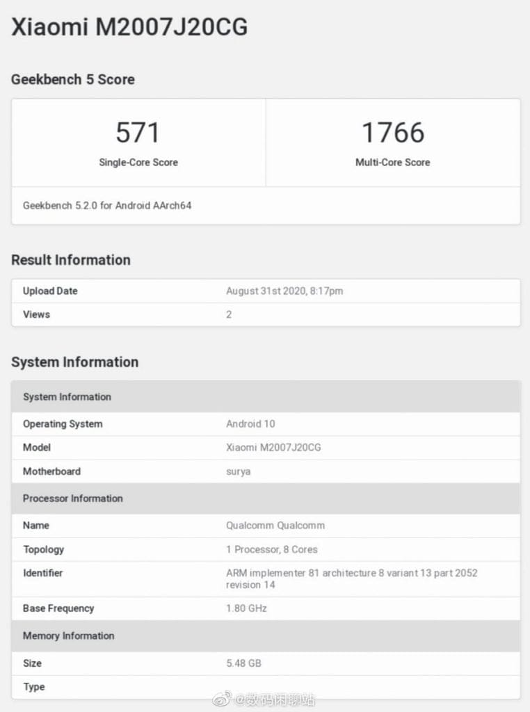 POCO X3 NFC with Qualcomm Snapdragon 732G vs Snapdragon 720G on Realme 6 Pro & Helio G90T on Realme 6 on Geekbench Benchmark 2 POCO X3 Geekbench 762x1024 1