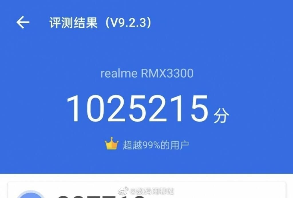 Qualcomm Snapdragon 8 Gen1 vs MediaTek Dimensity 9000 vs Samsung Exynos 2200 Specifications & Benchmarks Compared – What we know so far 9 Realme RMX3300 Snapdragon 8 Gen1 antutu 1024x695 1
