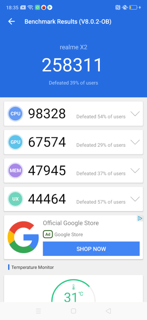 Qualcomm Snapdragon 855 Plus vs 855 vs Snapdragon 730 vs 730G – Antutu, Geekbench & 3Dmark Benchmark Scores 3 Realme X2 Snapdragon 730G antuntu benchmark