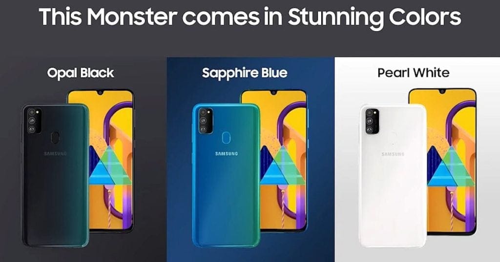 Samsung Galaxy M30S vs M30 - Samsung gives the M30 a big upgrade and monster battery 2 Samsung Galaxy M30s Color Variants 1024x538 1