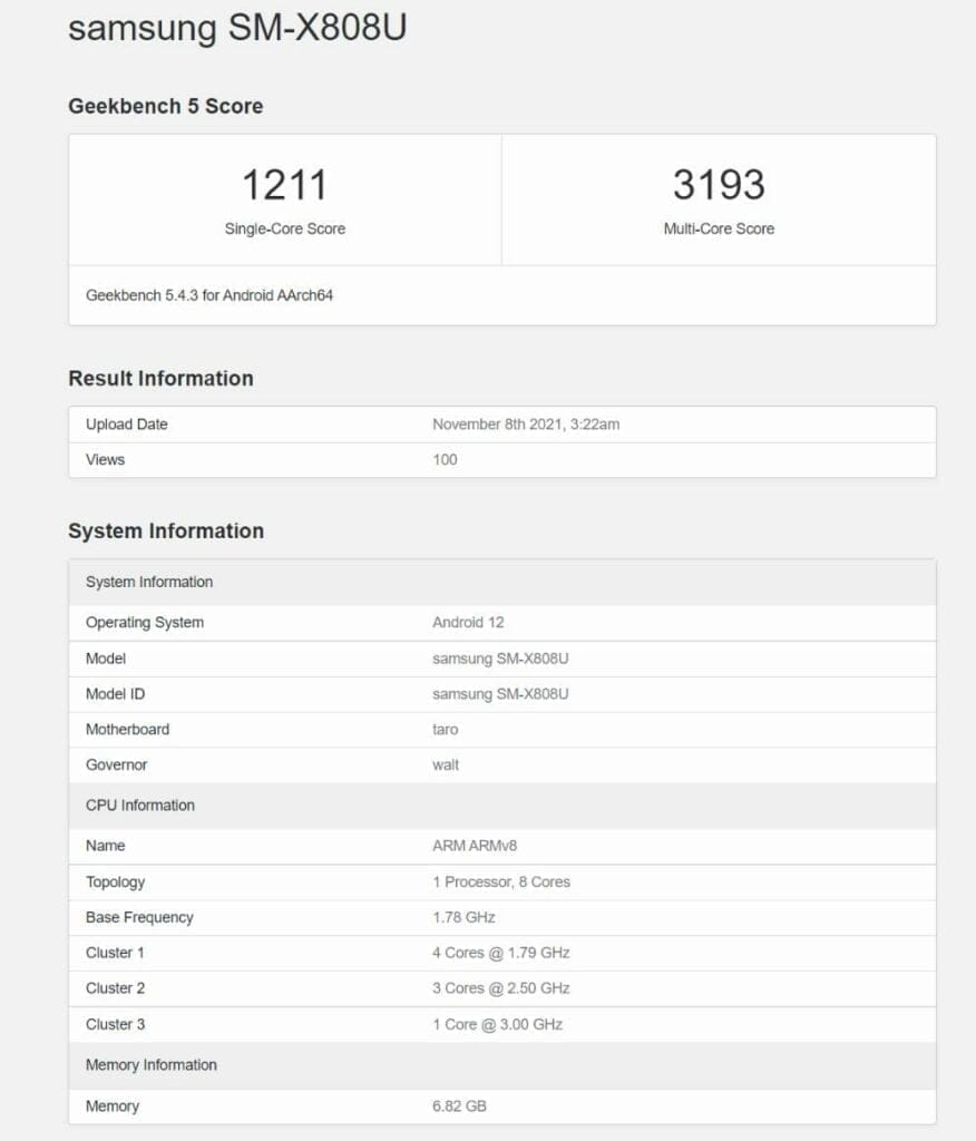 Qualcomm Snapdragon 8 Gen1 vs MediaTek Dimensity 9000 vs Samsung Exynos 2200 Specifications & Benchmarks Compared – What we know so far 8 Samsung s22 Qualcom Snapdragon 898 geekbench 876x1024 1