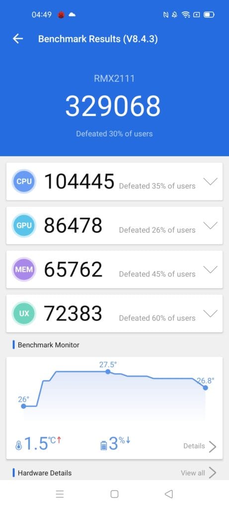 Mediatek Dimensity 800U vs 800 & 720 vs Qualcomm Snapdragon 750G Compared – How does the Realme 7 5G performance to Realme V5 & Xiaomi Mi 10T Lite 5G? 8 Screenshot 2020 11 05 04 49 12 10 461x1024 1