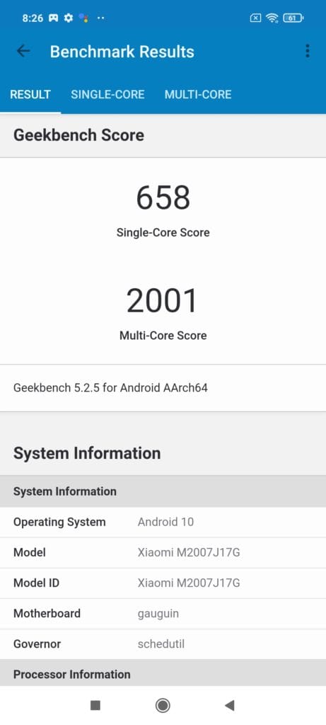 Mediatek Dimensity 800U vs 800 & 720 vs Qualcomm Snapdragon 750G Compared – How does the Realme 7 5G performance to Realme V5 & Xiaomi Mi 10T Lite 5G? 13 Screenshot 2020 11 20 08 26 01 825 com.primatelabs.geekbench5 461x1024 1