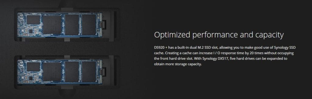 Synology D9220+ vs DS420+ vs DS918+ vs DS418play – New faster NAS solutions coming with DDR4 & NVMe support (now with DS720+) 4 Synology NVMe 1024x325 1