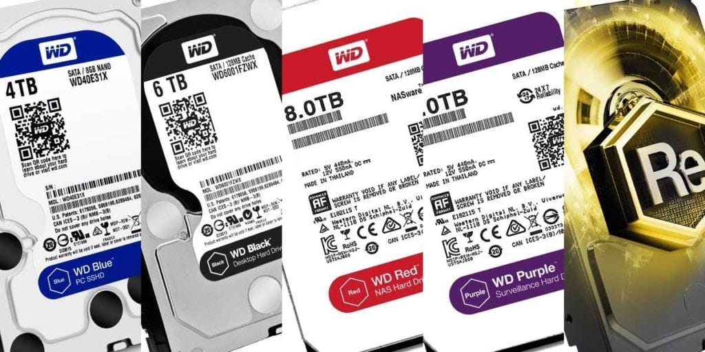 WD Purple vs Seagate SkyHawk Network Video Recorder Surveillance Hard Drive Comparison? And are Surveillance Drives Needed? 2 WD HDD Colours 1024x512 1
