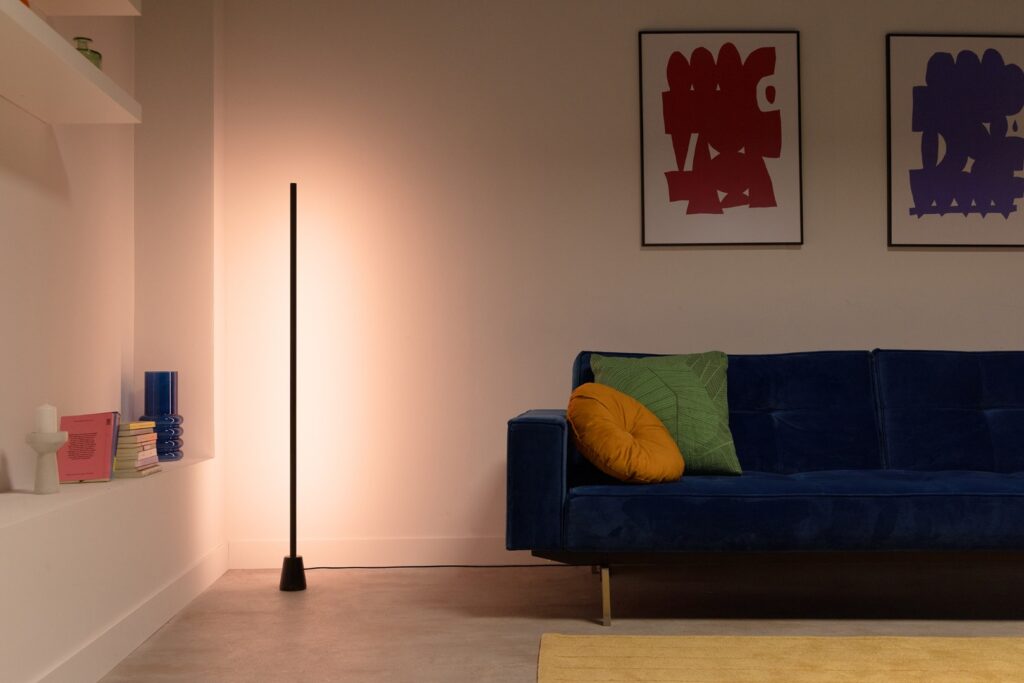 WiZ HDMI Sync Box Launches: Affordable TV Lighting Sync vs Philips Hue Sync Box 5 WiZ Gradient Floor WIZ5012R 1024x683 1
