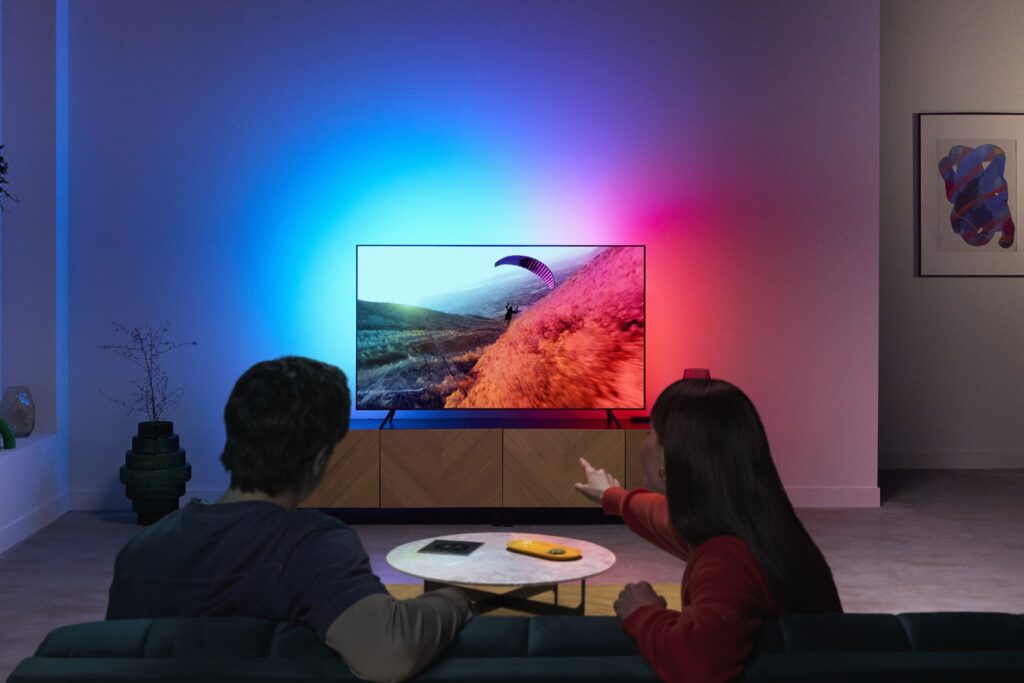 WiZ HDMI Sync Box Launches: Affordable TV Lighting Sync vs Philips Hue Sync Box 3 WiZ TV sync Vibrant 1024x683 1
