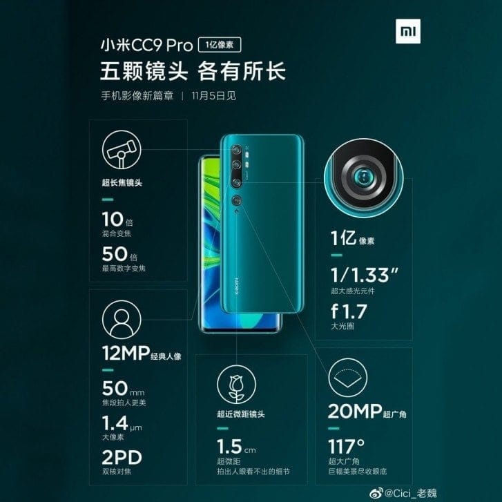 Xiaomi Mi Note 10 Geekbench results confirm it's the Mi CC9 Pro. Mi Note 10 Pro may arrive with Snapdragon 855+ 4 Xiaomi Mi CC9 Pro