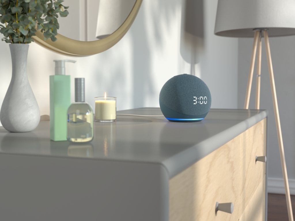 Amazon Echo goes spherical – New, improved speakers vs 2019 models and auto-tracking Echo Show 10 7 echo dot with clock lifestyle 1 1 1 1024x768 1